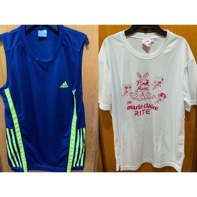 路跑 adidas 排汗背心+排汗衣  整圖賣 二手