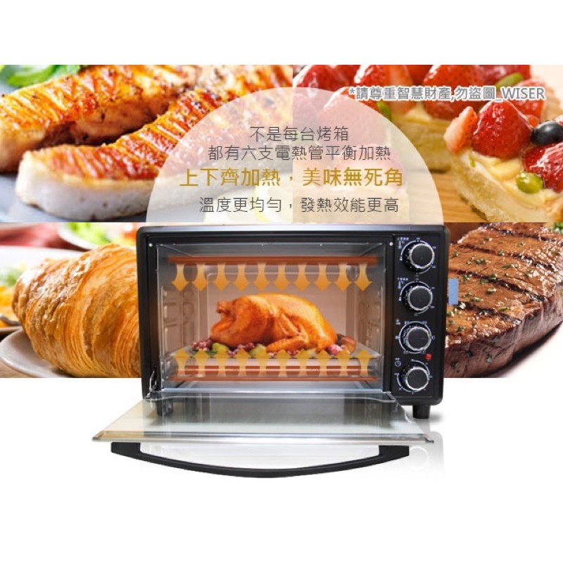 【鍋寶】33L雙溫控 不鏽鋼 旋風大烤箱(OV-3300-D)豪華型