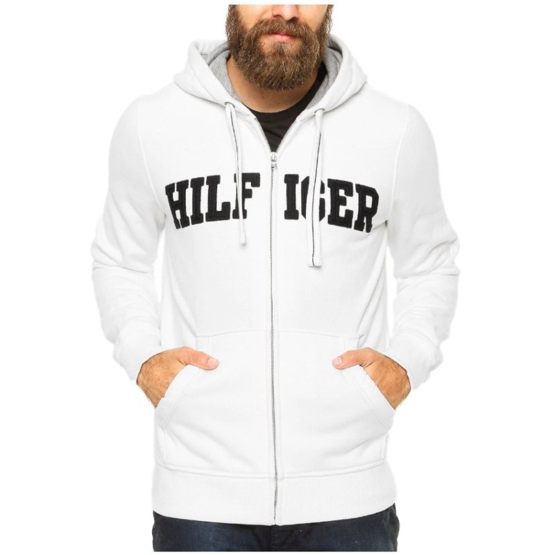 Tommy hilfiger  男生刷毛鋪棉連帽衫/連帽外套/棉質外套/C8878B3225 現貨 白色/深藍 美國進口