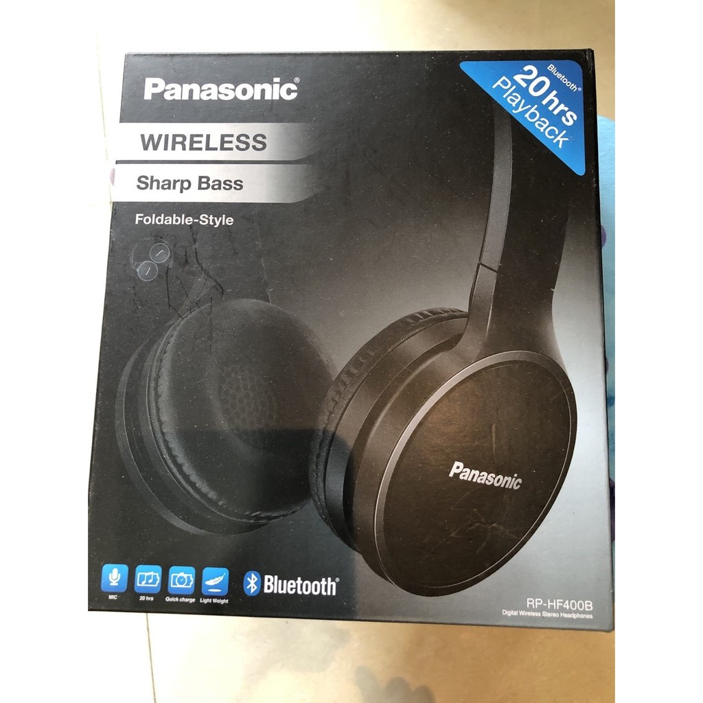 現貨全新Panasonic 國際牌 藍芽耳機 RP-HF400B 無線耳機 無線耳罩式 含運