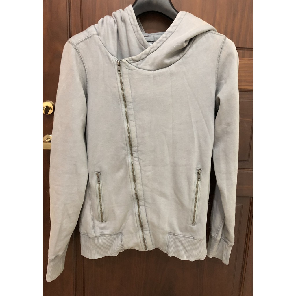 [二手名牌] ALLSAINTS 斜拉鍊連帽外套 Size Small 合 G-star 藍襯衫共同狗購