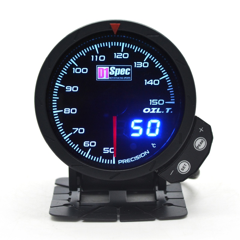 D1 Spec 3.5代 60mm 數位+指針式 雙顯示型 油溫錶 油溫表 黑底 - 外銷精品