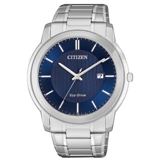 CITIZEN星辰錶 AW1211-80L 簡約時尚光動能男腕錶/藍 42mm