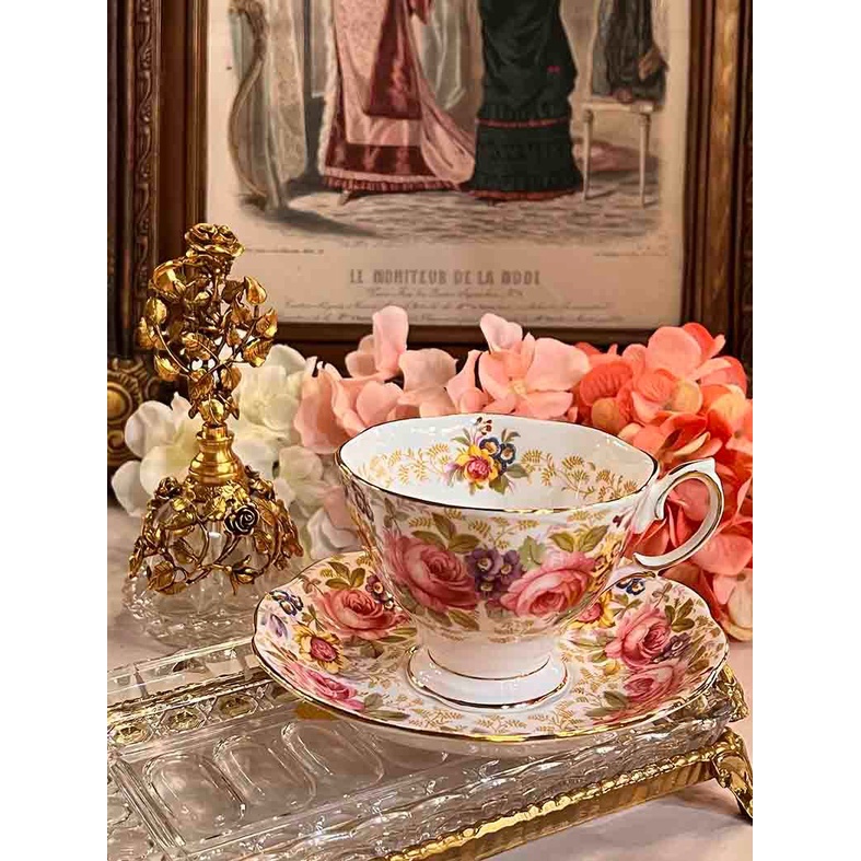 #19世紀 英國製ROYAL ALBERT Serena骨瓷杯碟組 『無使用痕跡/品項完美』#122145