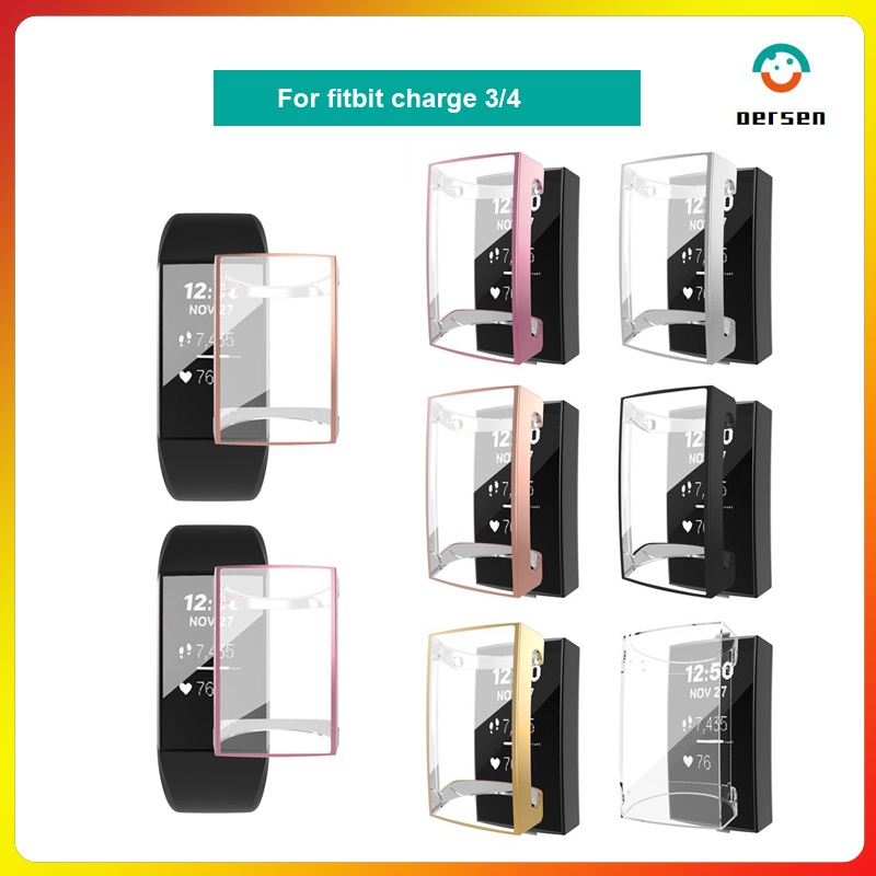 Fitbit Charge 3 4 外殼 TPU 保護套更換配件框架的矽膠保護套, 用於 Fit bit Charge