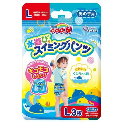 日本大王 Goo.N日本大王 戲水專用游泳尿布(3入)-女生款Big