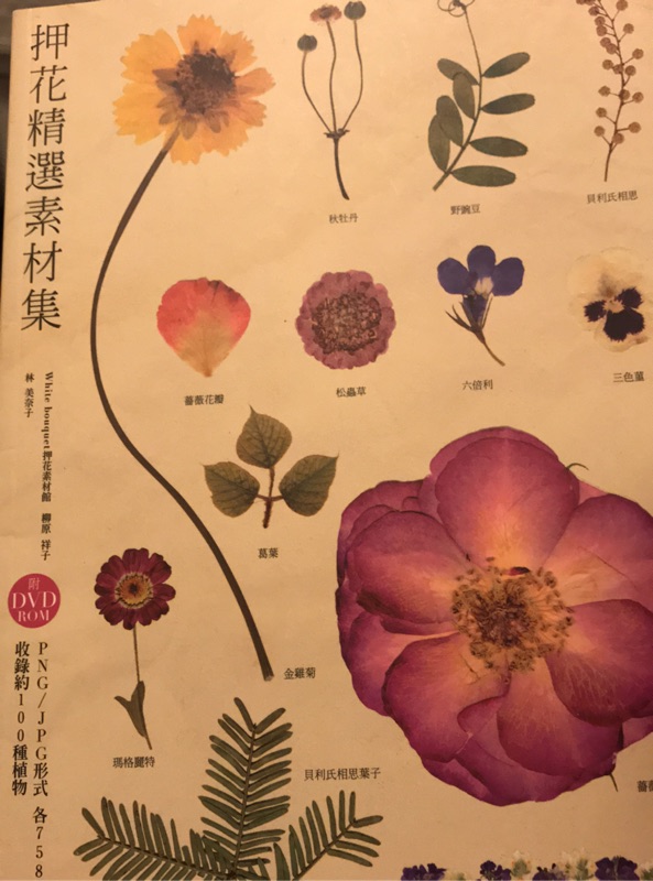 押花精選素材集 自由運用758張圖檔 共100種植物 附dvd Rom 蝦皮購物
