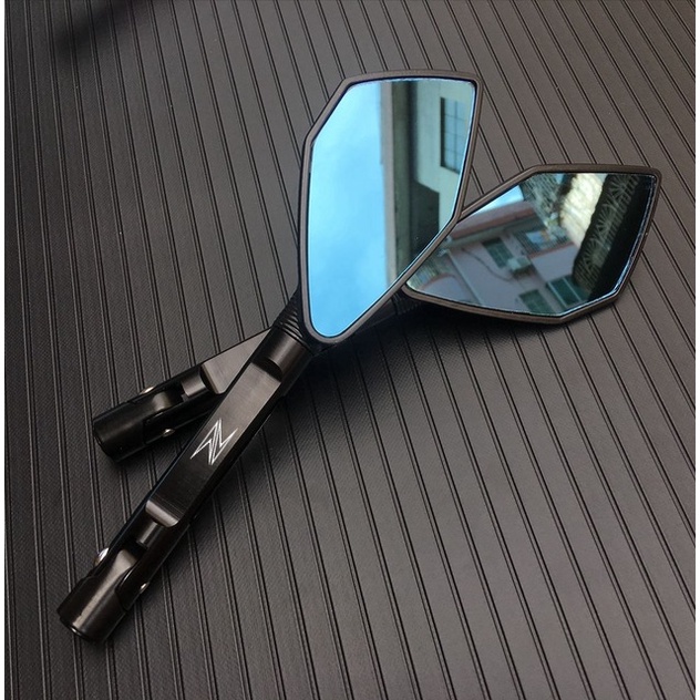 玩樂機車  適用於 川崎  Z125 Z250 Z300 Z400 改裝鋁合金後視鏡電機桿端鏡 後視鏡 摩托車側鏡後照鏡