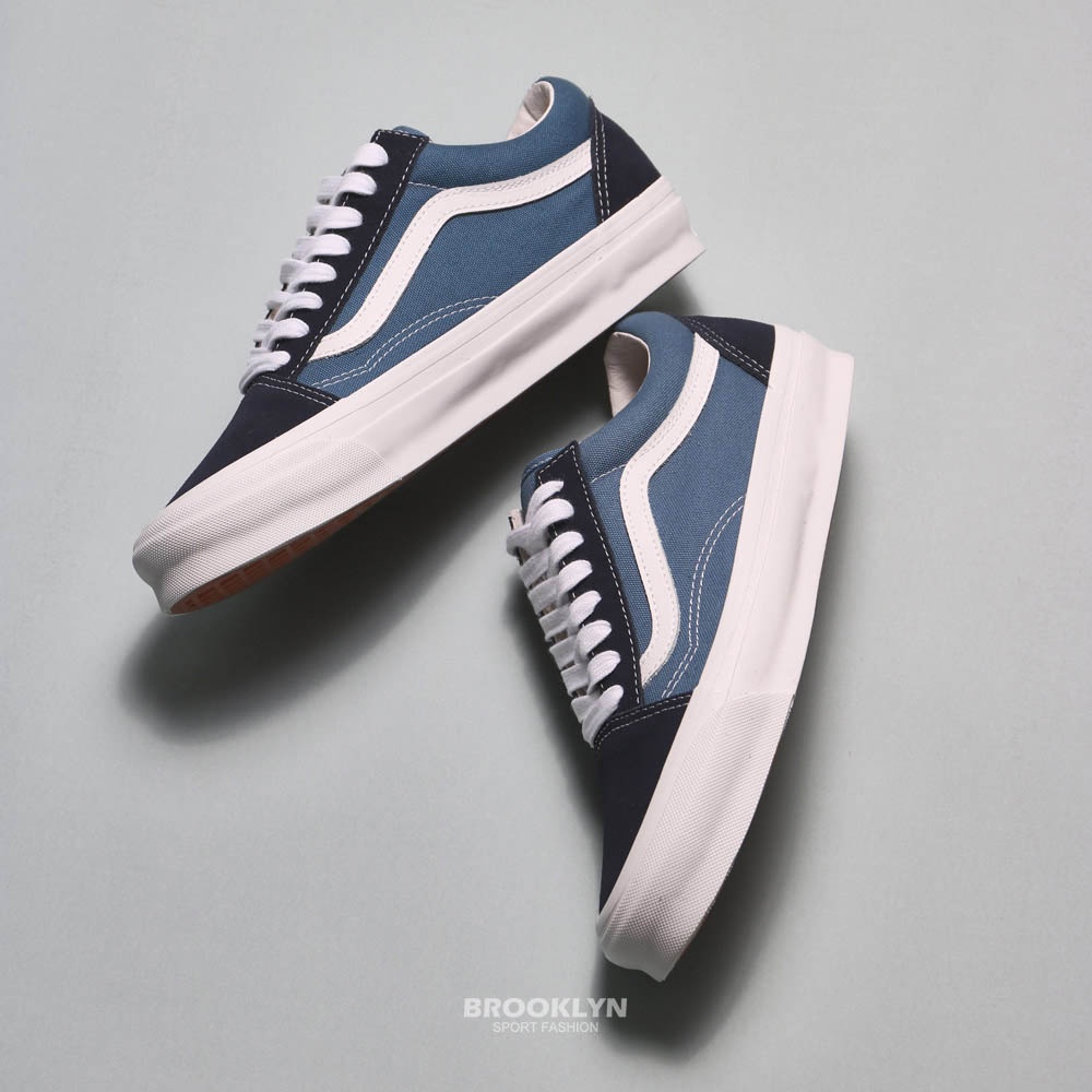 VANS 休閒鞋 VAULT系列 OG OLD SKOOL LX 藍黑 男 (布魯克林) VN0A4P3X5OC