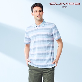 【CUMAR】男裝短袖棉質POLO衫 208251-61粉白