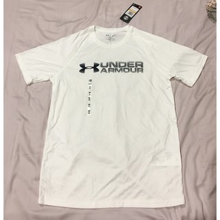 UA UNDER ARMOUR 透氣 排汗 涼爽 運動白色T恤 運動上衣