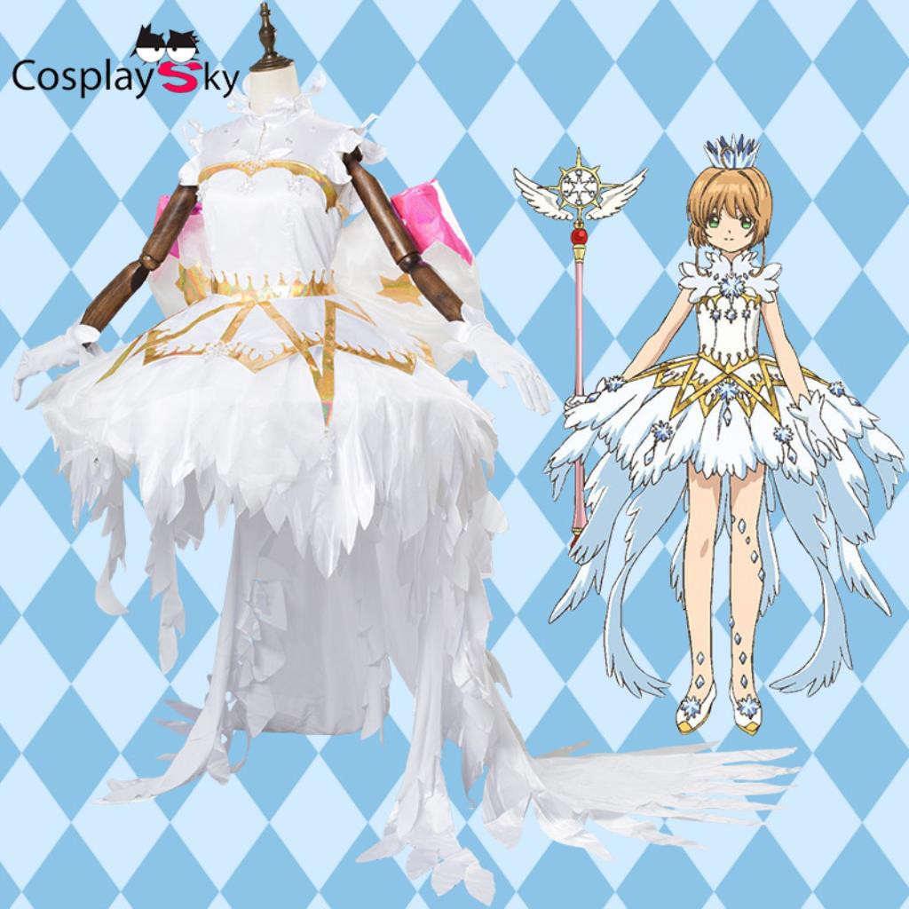 魔卡少女櫻透明卡篇cos木之本櫻冰雪天使服cosplay服裝 蝦皮購物