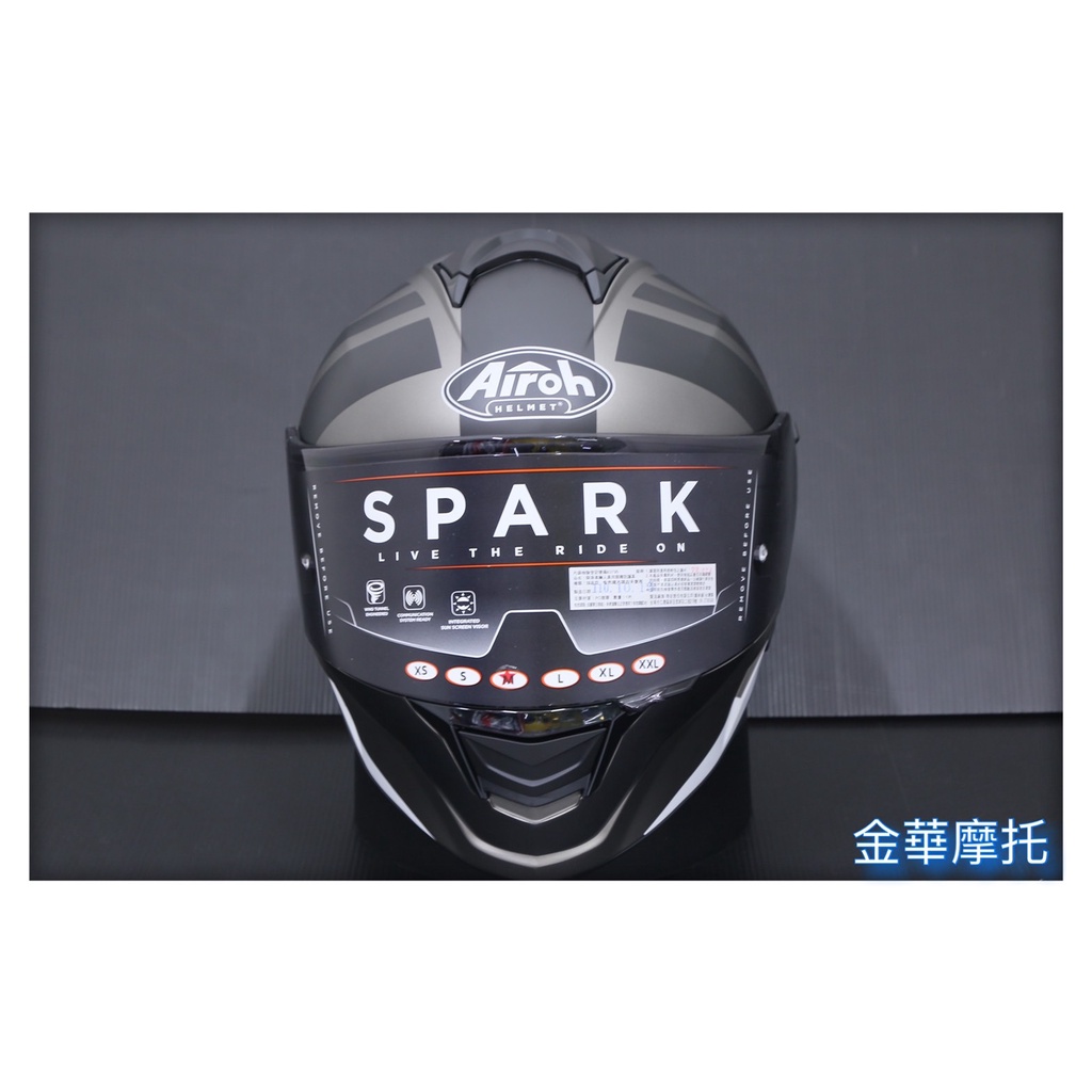(金華摩托)義大利品牌 AIROH SPARK 全罩式安全帽 消光彩繪