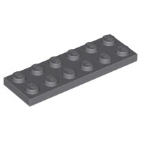 樂高 LEGO 深灰色 2x6 薄板 薄片 顆粒 薄磚 3795 4211002 底板 Dark Gray Plate