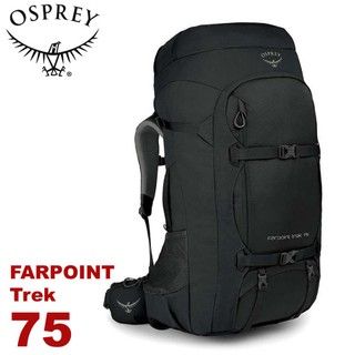 【OSPREY 美國 Farpoint Trek 75 旅行背包《黑》75L】雙肩背包/後背包/行李箱/登山//悠遊山水