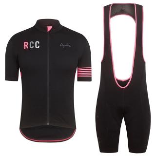 Rapha Pro Men短袖自行車騎行服套裝Gel Pad公路自行車騎行背帶套裝自行車賽車服