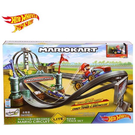 [預購商品]Hot Wheels Mario 賽車豪華軌道組 ； 風火輪馬利歐環形趣味競速軌道