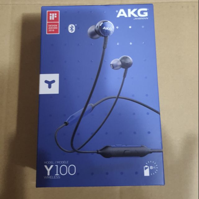 AKG Y100 無線藍芽耳機 全新未使用 藍色