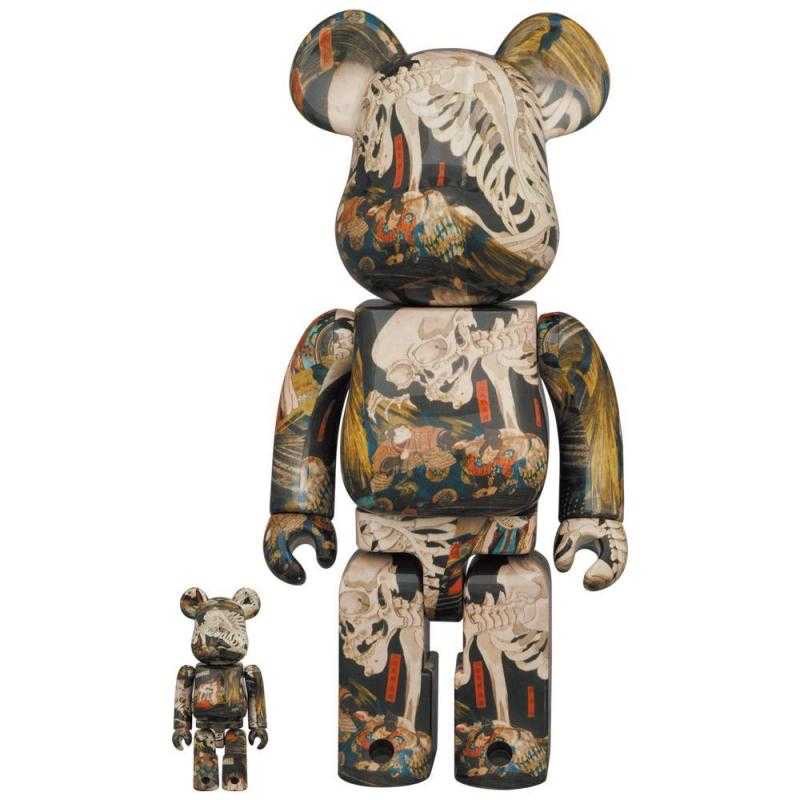 全新未拆 庫柏力克 BE@RBRICK  妖怪浮世繪「相馬の古内裏」500% 100％&amp;400％