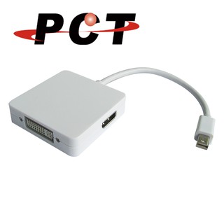 【PCT】Mini DisplayPort 轉 HDMI / DVI / VGA 轉接器(DHD13V)