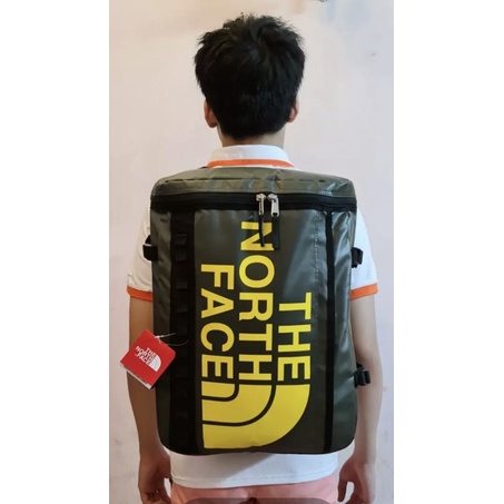 The North Face BC FUSH BOX TOTE30公升電腦包/背包/登山包/學生包-墨綠底黃LOGO