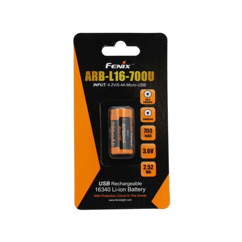 Fenix菲尼克斯 ARB-L16-700U 700mah 多功能USB充電16340 RCR123A鋰電池