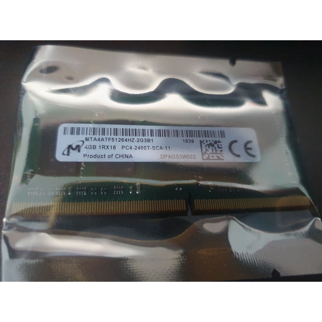 美光 DDR4 4G 筆電 記憶體 2400