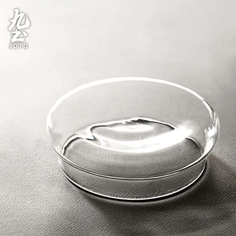 九土耐熱玻璃蓋木蓋璃杯蓋手工玻璃蓋馬克杯配件雙層玻璃杯蓋子簡約情侶咖啡杯透明蓋子高硼矽玻璃蓋創意馬克杯配件PJR0053