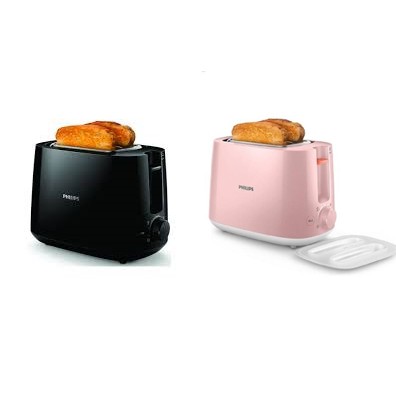 飛利浦PHILIPS Daily Collection 烤麵包機 HD2582/HD-2582黑色/粉色