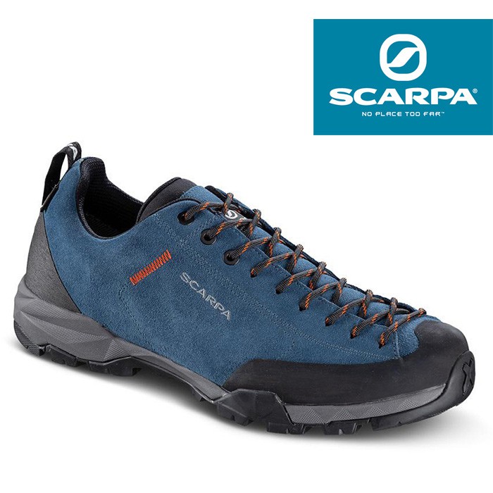 【SCARPA 義大利】Mojito Trail GTX 低筒健行鞋 男款 海洋藍 (63313200)