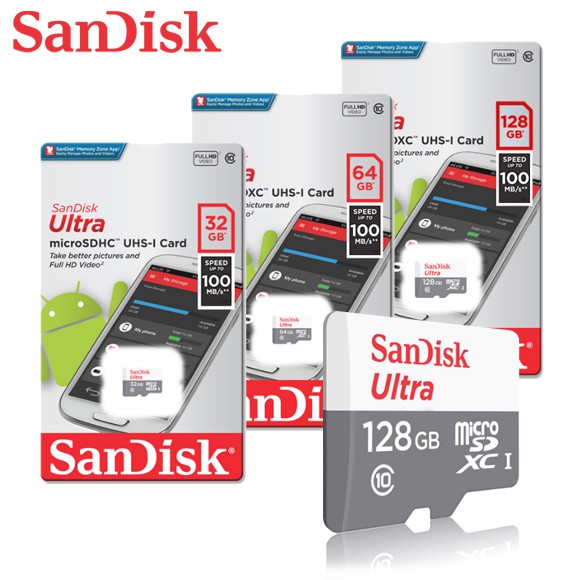 SANDISK ULTRA 32G 64G 128G 100MB micro SDHC SDXC UHS-I 記憶卡