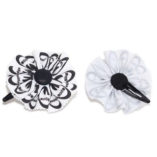 【MOONEYES】MOON Equipped Hair Clip Ribbon 黑白花蕊logo髮夾 [NM083BK