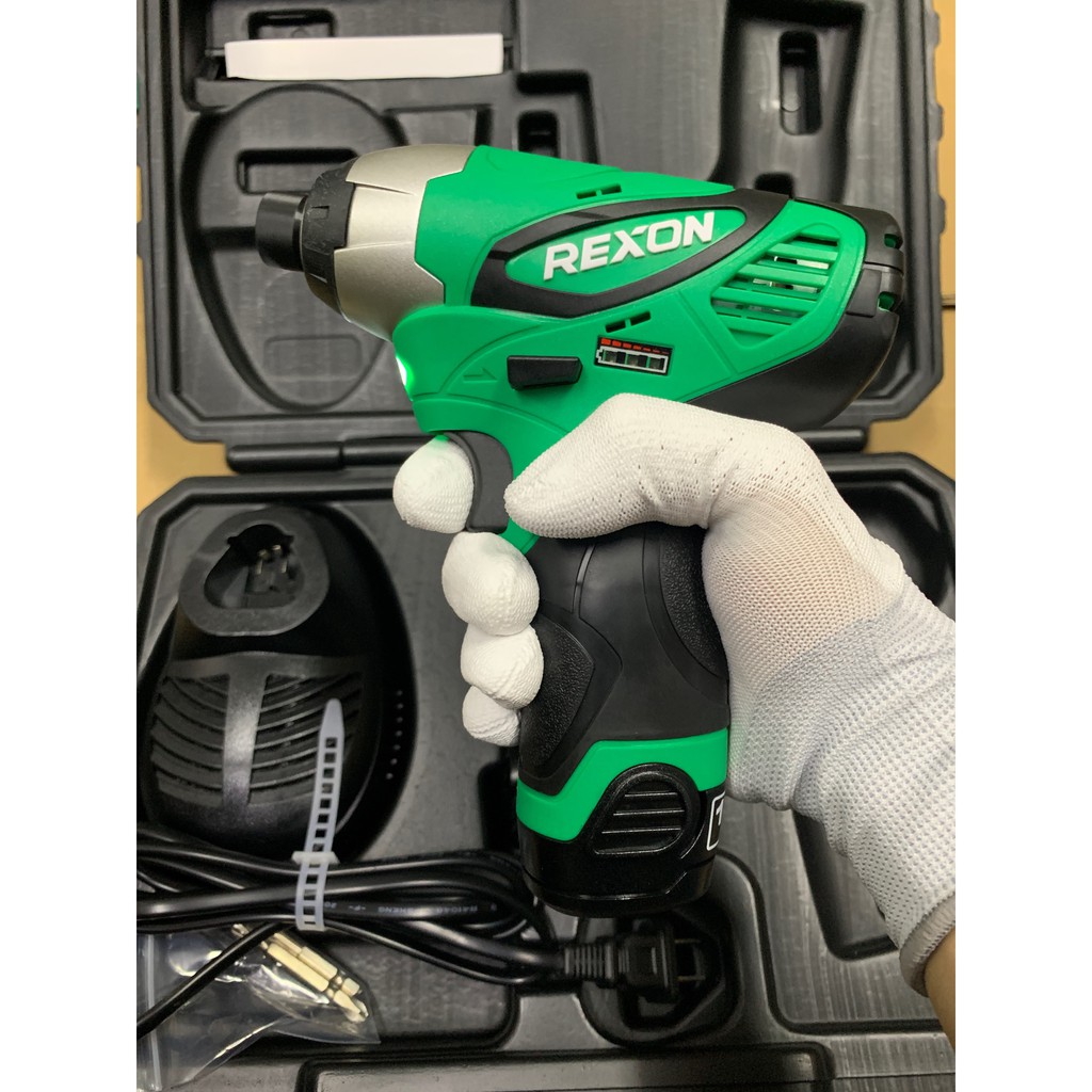 力山rexon R1205 12v 充電式衝擊起子機附雙電池 充電座全新台灣公司貨 蝦皮購物