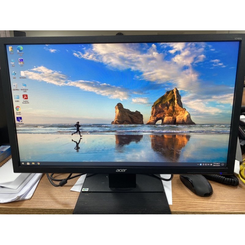 【現貨 】良品狀態新24吋 ACER V246HL -W液晶螢幕（含VGA+DVI+電源線各一條）