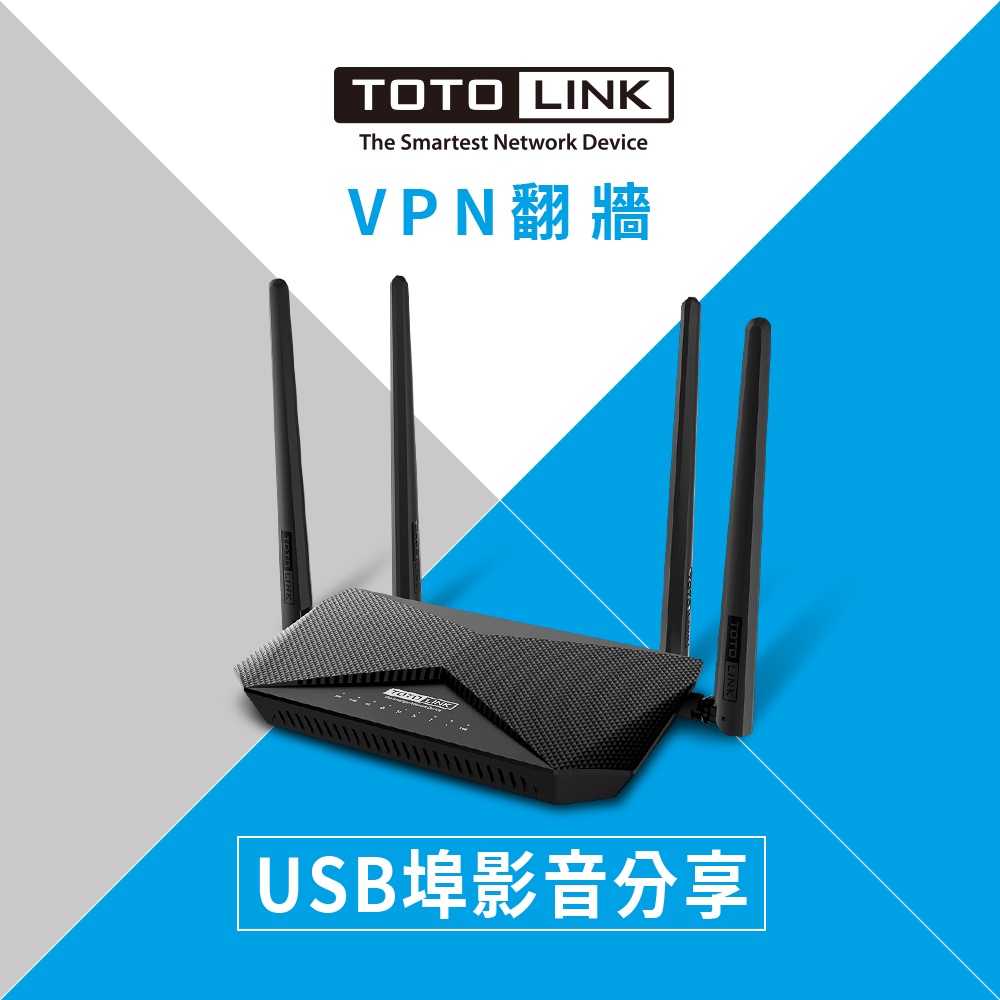 TOTOLINK A3002MU AC1200Giga無線雙頻VPN雙系統翻牆分享器 路由器 WIFI