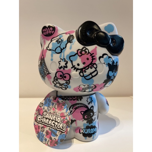 2013年美版Hello kitty Sanrio 綜合塗鴉造型公仔存錢筒 儲金桶 存錢桶