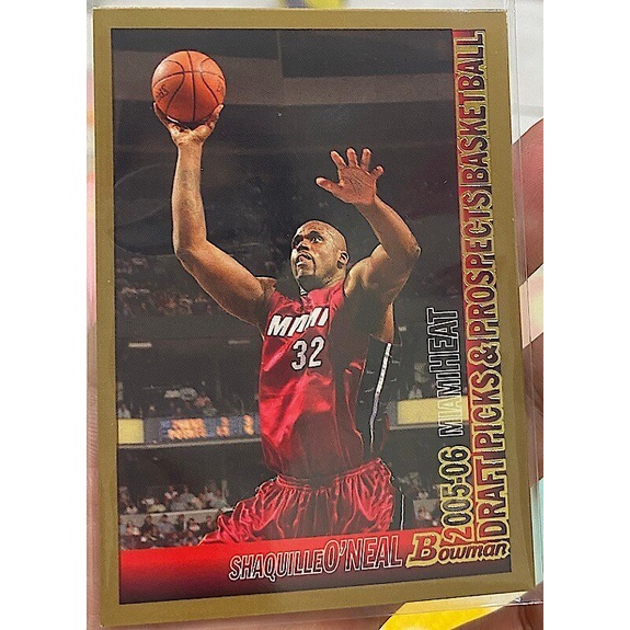 NBA 球員卡 Shaquille O'Neal 歐尼爾 2005-06 Bowman Gold