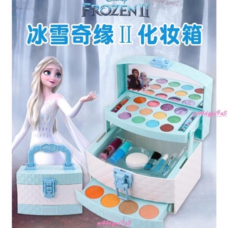 💕限時 熱賣💕迪士尼Disney正版授權 公主冰雪奇緣手提箱化妝臺28件套安全無毒 芭比娃娃兒童彩妝 女孩演出專 S