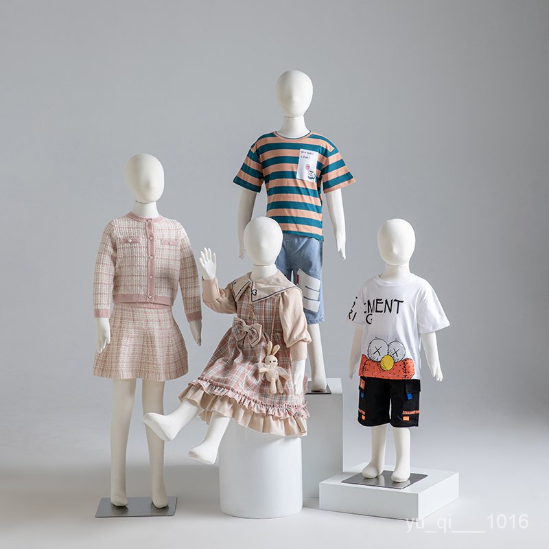 全網最低價 童裝店軟體兒童模特道具全身假人模特架子兒小孩服裝店櫥窗展示架 人形模特兒 假人模特
