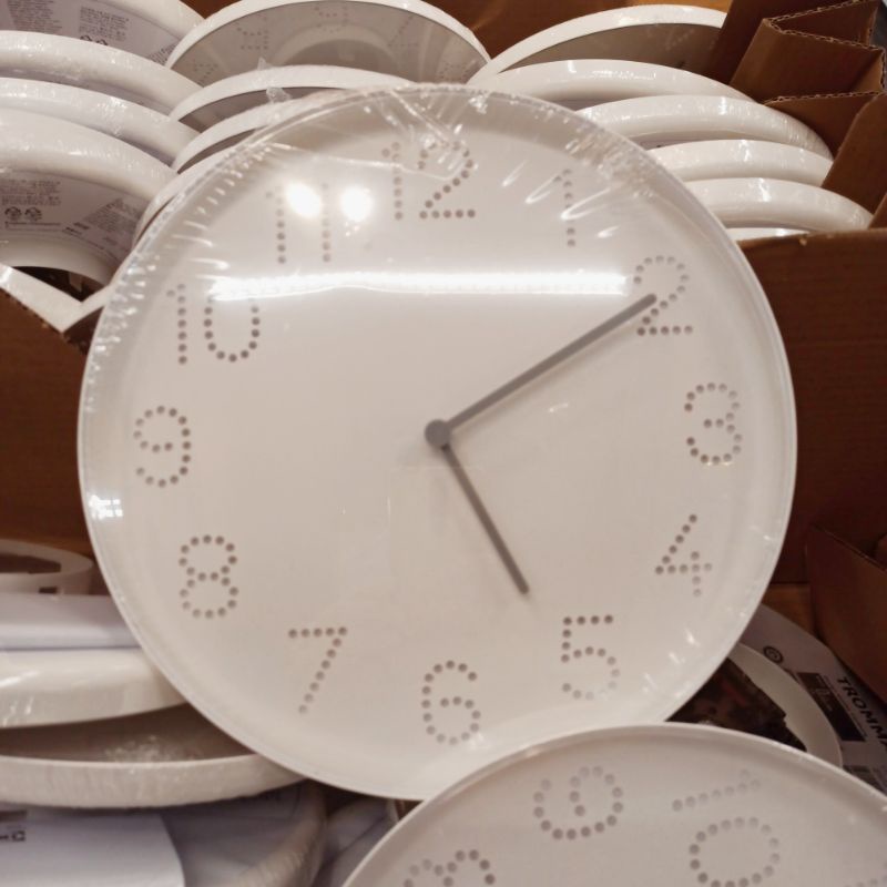IKEA TROMMA時鐘 掛鐘 時鐘 白色 IKEA時鐘 IKEA掛鐘 ALFTA 相框用黏貼式掛勾 無痕掛勾