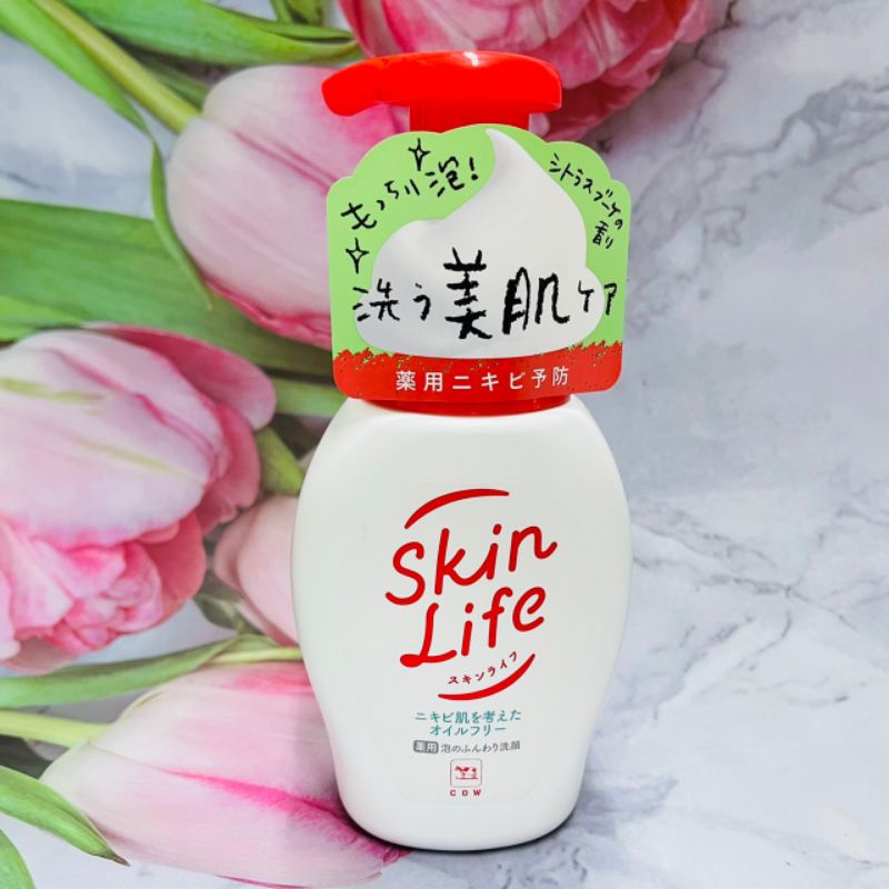 洗顏乳  ^大貨台日韓^  COW 牛奶石鹼 SKIN LIFE  滋卿愛  保濕泡沫潔顏乳200ml  洗面乳