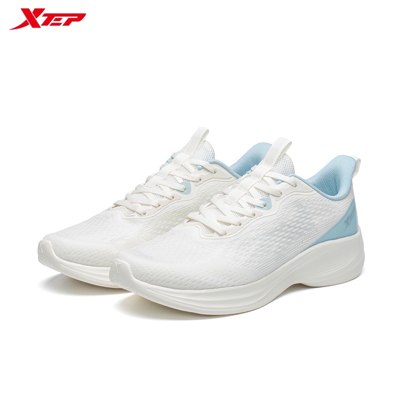 【特步 xtep】 2022新款 男鞋 跑步 小白鞋 運動鞋 路跑鞋跑步鞋 減震 回彈 透氣 純白運動鞋