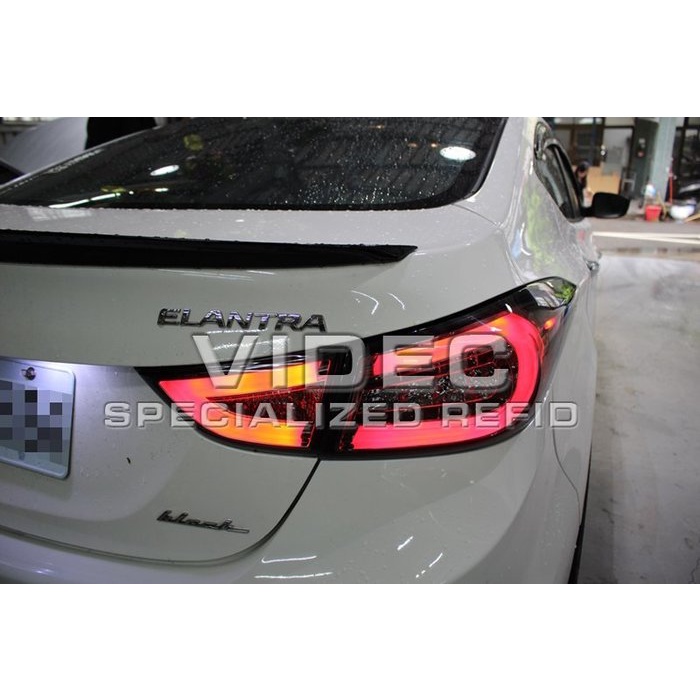 巨城汽車精品 現代 HUNDAI 2012-16 ELANTRA EX 紅白光柱 LED 尾燈 另有黑底 燻黑