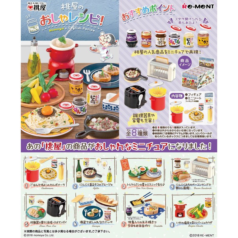 (限amamdaliu買家下標) RE-MENT 盒玩食玩 日本桃屋 時尚食譜 家庭料理 全8款