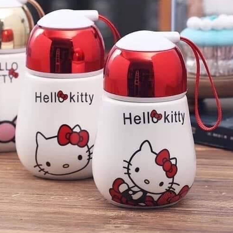 Hello kitty 燈泡陶瓷保溫杯