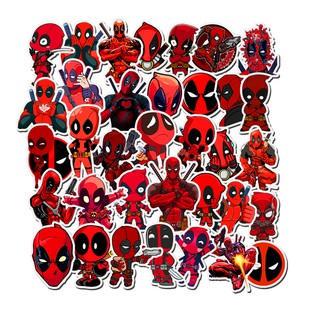 35 件 Marvel Deadpool 卡通貼紙非冗餘防水行李箱/筆記本電腦/手機/吉他搞笑貼紙