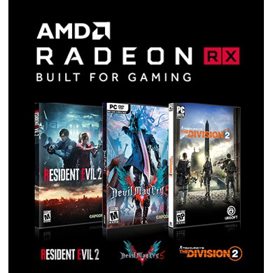 AMD 三選二 遊戲大禮包《惡魔獵人5》、《惡靈古堡2》、《全境封鎖2》