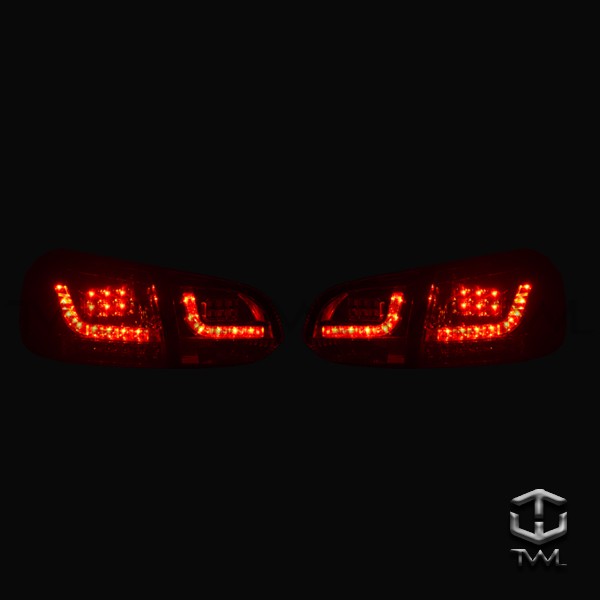 台灣之光 VW GOLF 6 09 10 11 12 13年R20樣式LED紅白晶鑽尾燈組 方向燈也LED 台製