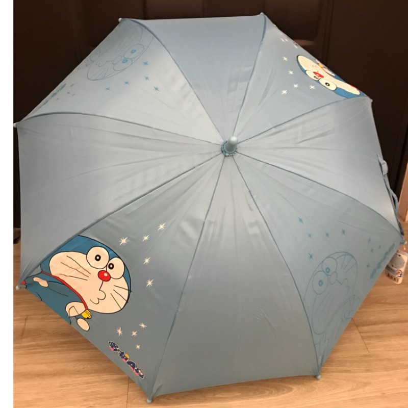 全新藍色卡通圖案銀膠防曬中長晴雨傘-多啦A夢一款