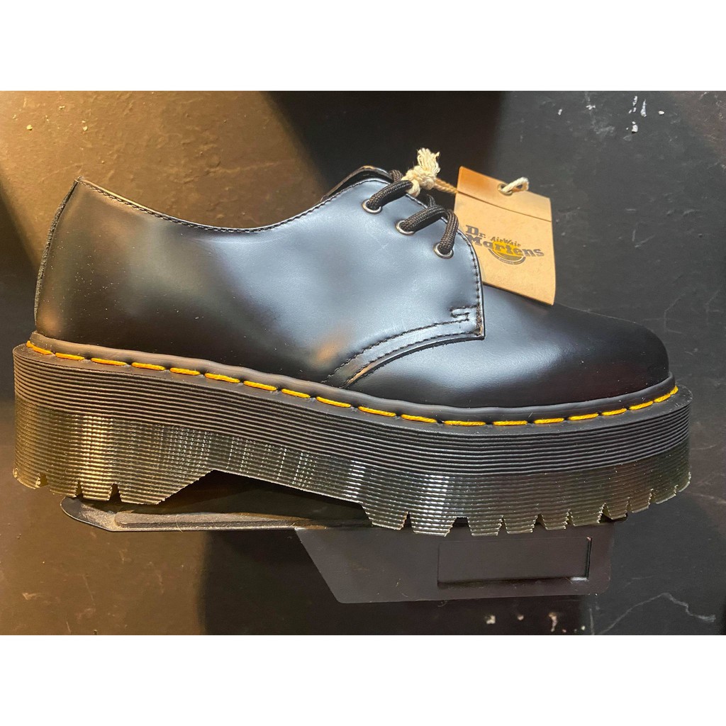 Dr.Martens 1461 QUAD 3孔綁帶增高五公分厚底鞋黑色R25567001 | 蝦皮購物